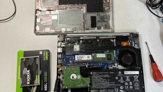 SSDへの換装をおこなっています。